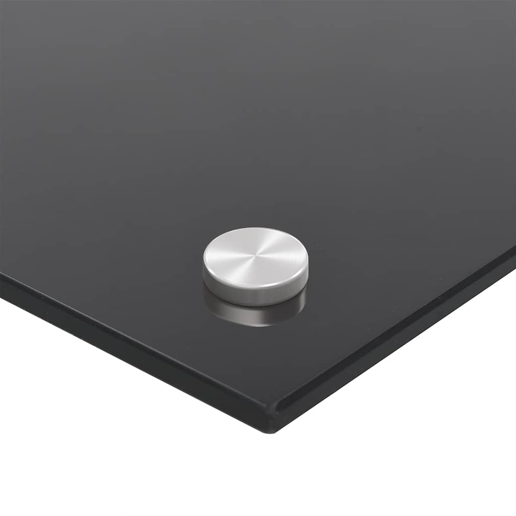 Kitchen Backsplash Black 80x60 cm Tempered Glass