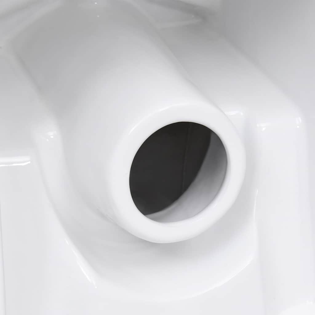 240376 vidaXL Ceramic Toilet Back Water Flow White