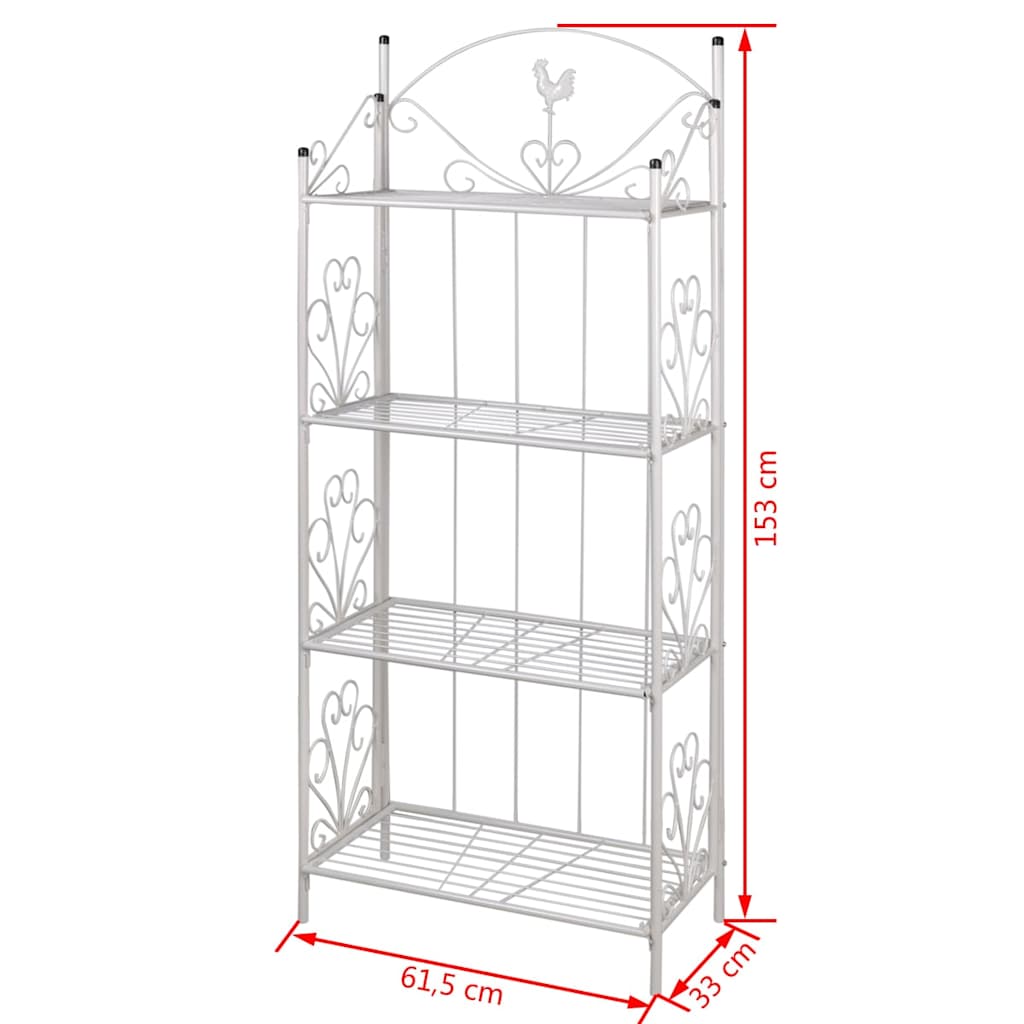 Plant Stand | White | Steel | Decorative Inlays | Plant Stand | Square