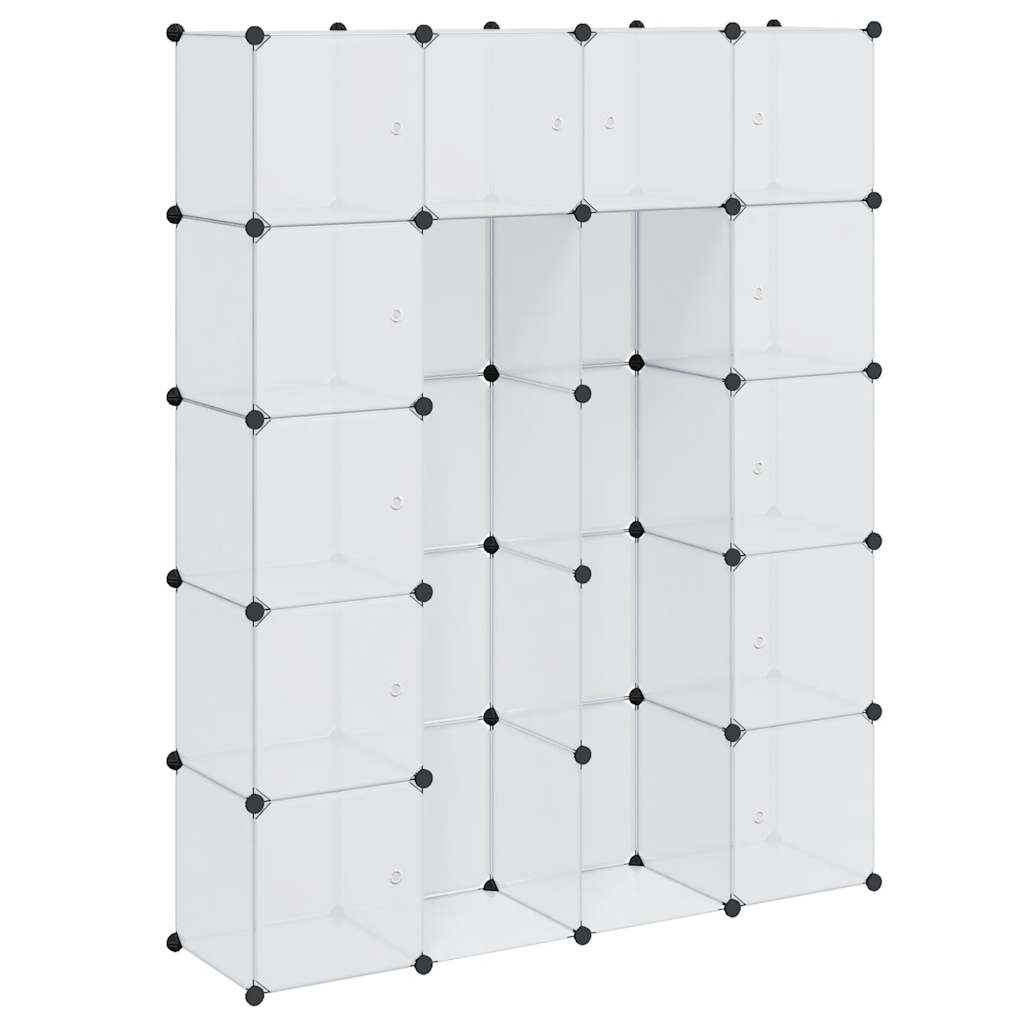 240500 vidaXL Modular Cabinet with 14 Compartments White 37 x 146 x 180,5 cm
