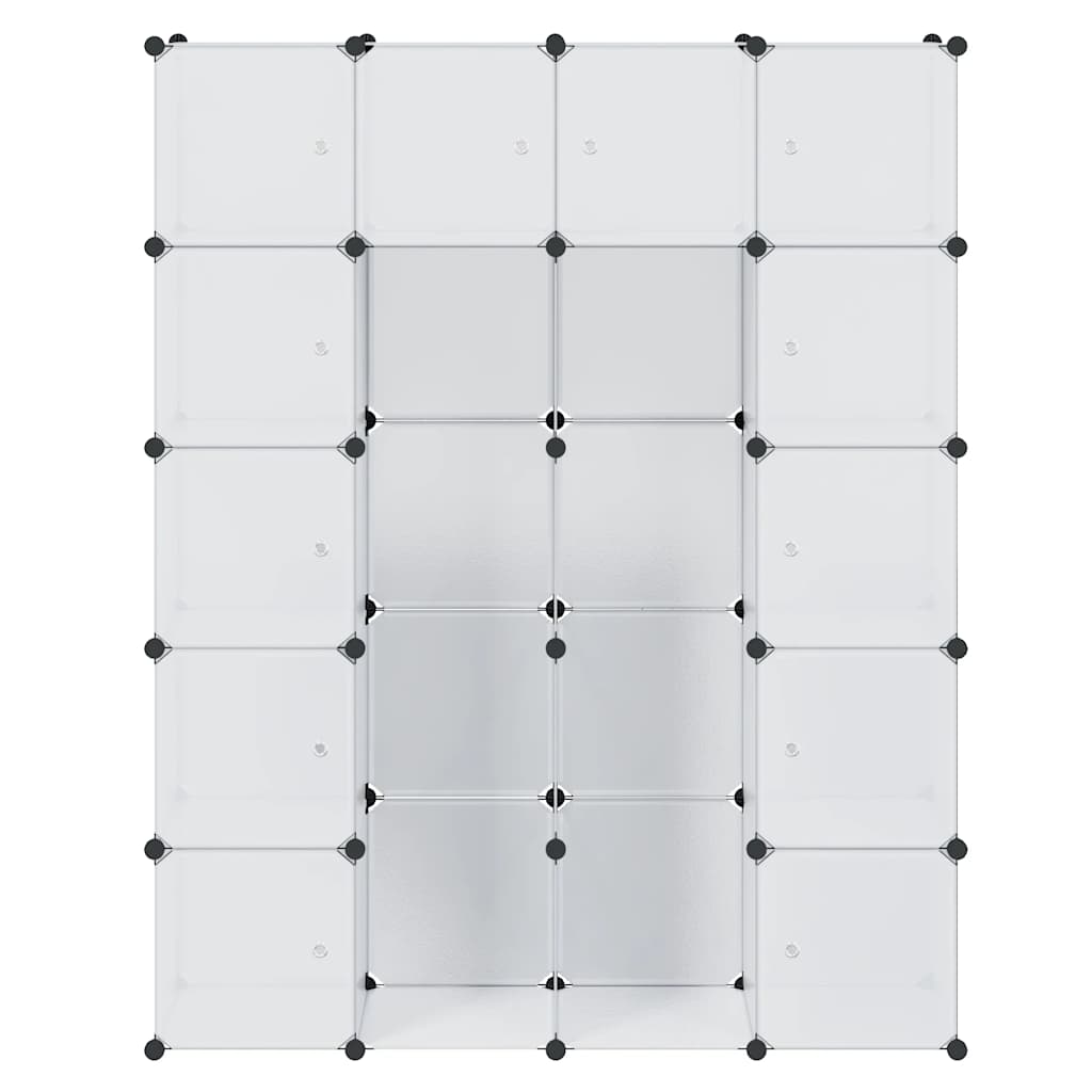 240500 vidaXL Modular Cabinet with 14 Compartments White 37 x 146 x 180,5 cm