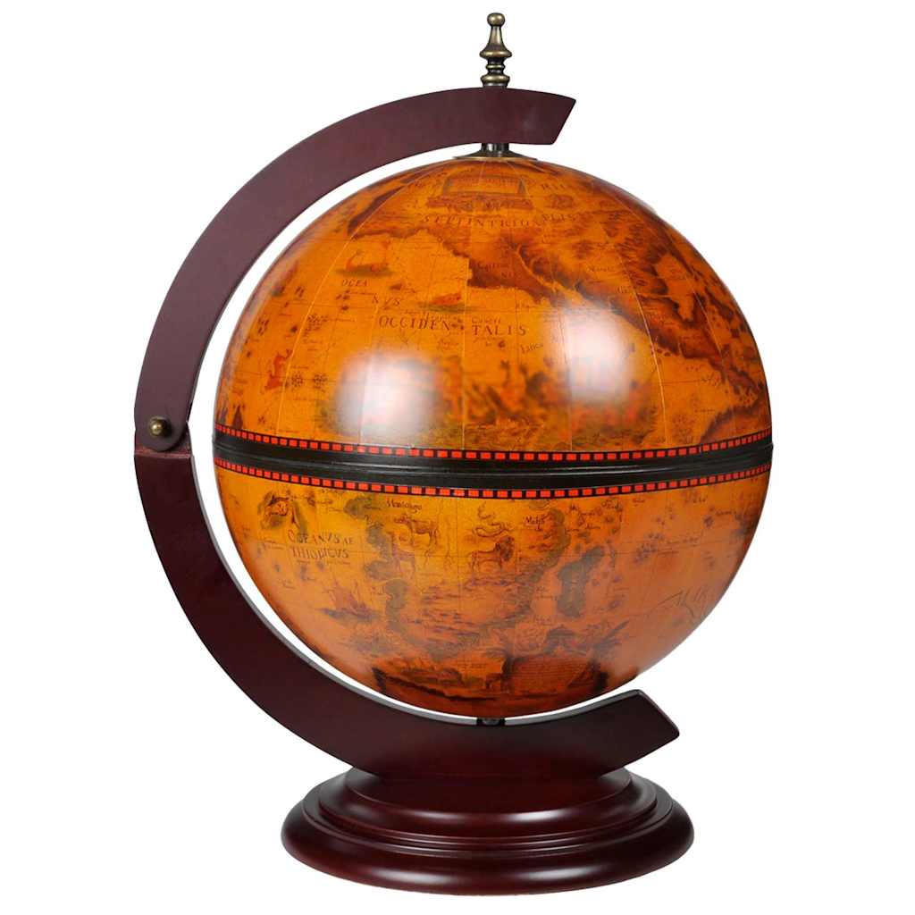 Tabletop Globe Bar Wine Stand Wood