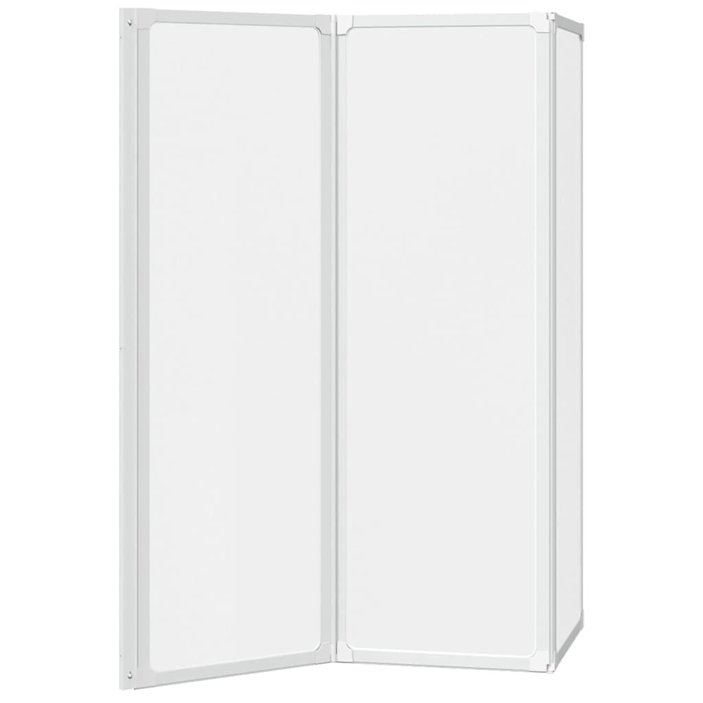 140784 Shower Bath Screen Wall 117 x 120 cm 3 Panels Foldable