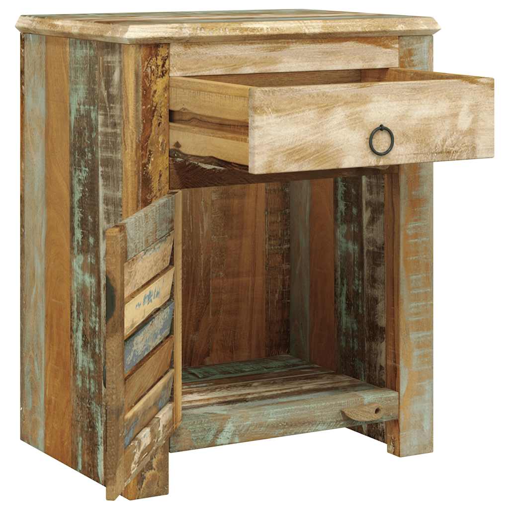 End Table with 1 Drawer 1 Door Reclaimed Wood