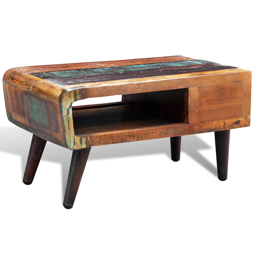 Coffee Table | Multicolour | Reclaimed solid wood | Small | Rectangular