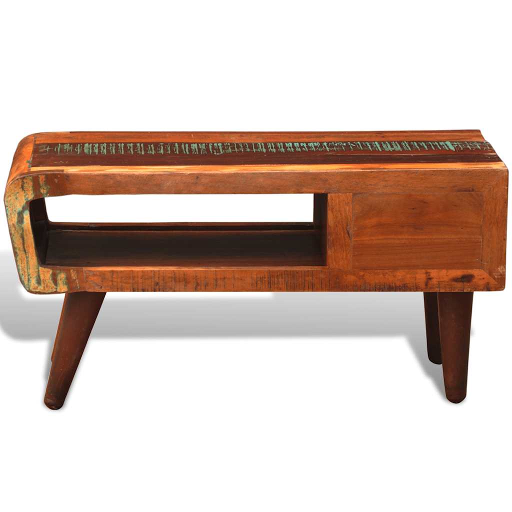 Coffee Table | Multicolour | Reclaimed solid wood | Small | Rectangular