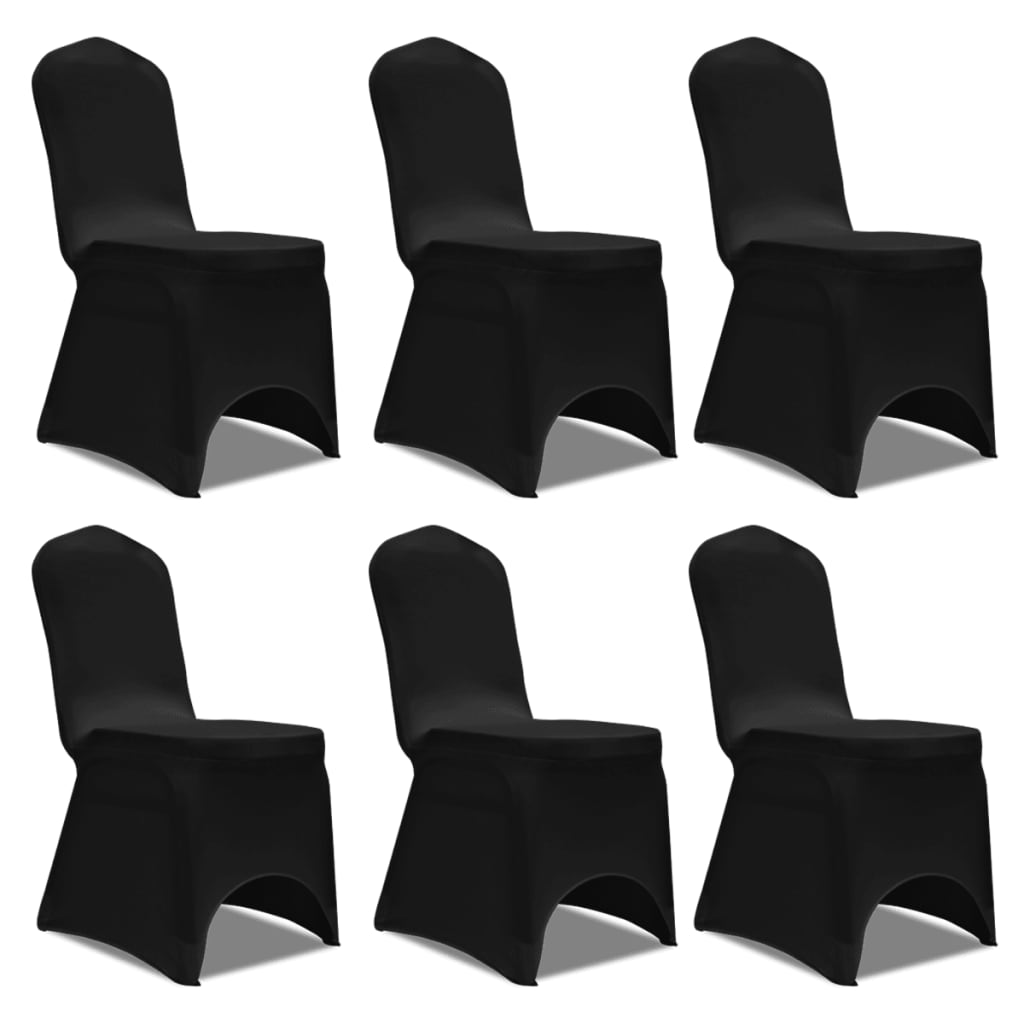 Chair Cover | Set of 6 | Black | 90% Polyester, 10% Elastane