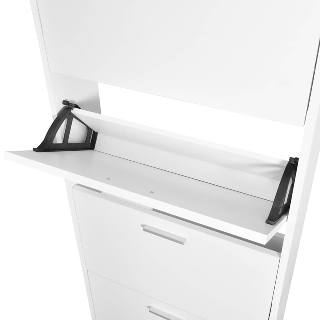 Shoe Cabinet | White | Engineered wood, plastic, aluminium alloy | Medium