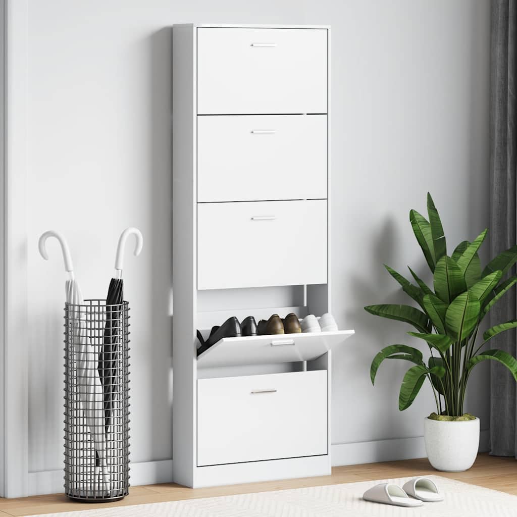 Shoe Cabinet | White | Engineered wood, plastic, aluminium alloy | Medium
