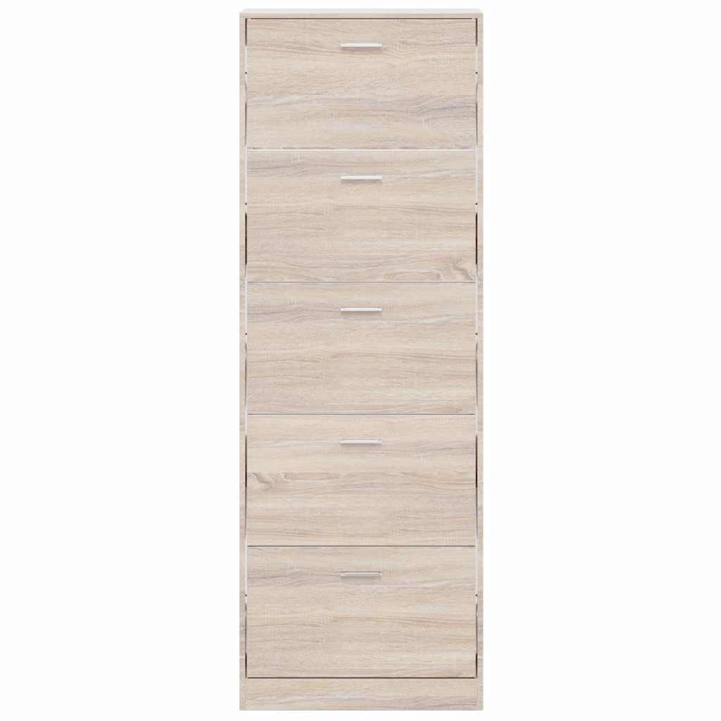 Shoe Cabinet | Oak | Engineered wood | 59 x 17 x 169 cm | Shoe Cabinet