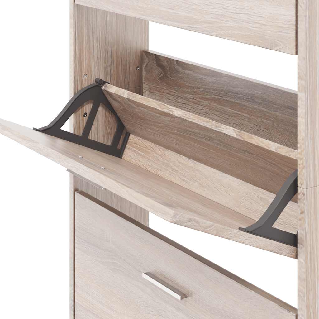 Shoe Cabinet | Oak | Engineered wood | 59 x 17 x 169 cm | Shoe Cabinet