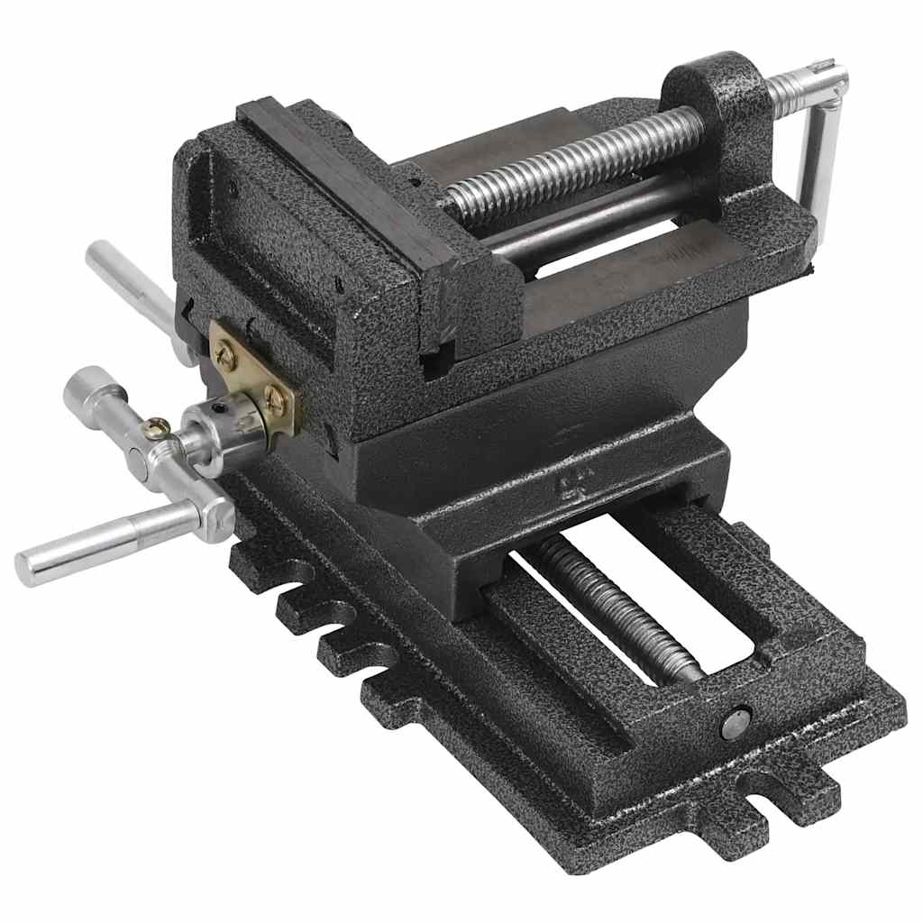 141312 vidaXL Manually Operated Cross Slide Drill Press Vice 78 mm