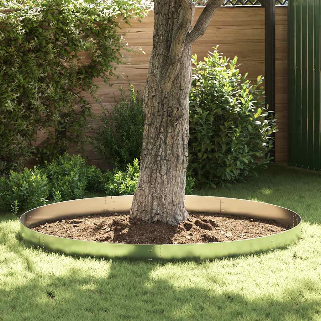 Lawn Edgings 5 pcs 100 x 14 cm Galvanised Steel Silver