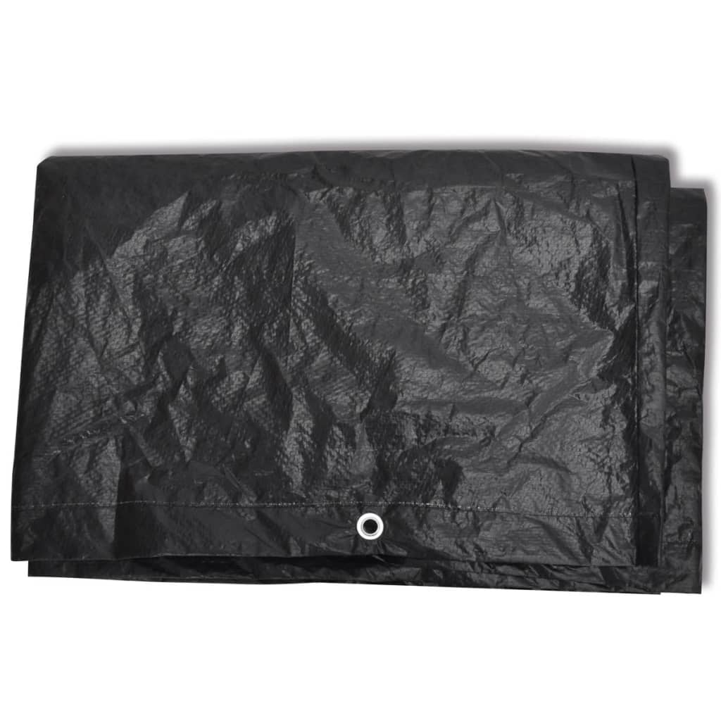 Garden Furniture Cover | Black | Polyethylene | 229 x 113 x 73 cm
