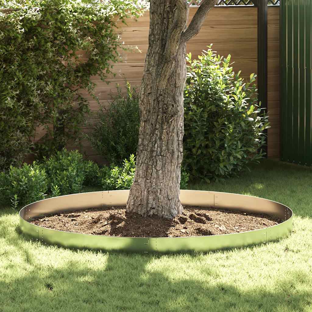 Lawn Edgings 15 pcs 100 x 14 cm Galvanised Steel Silver