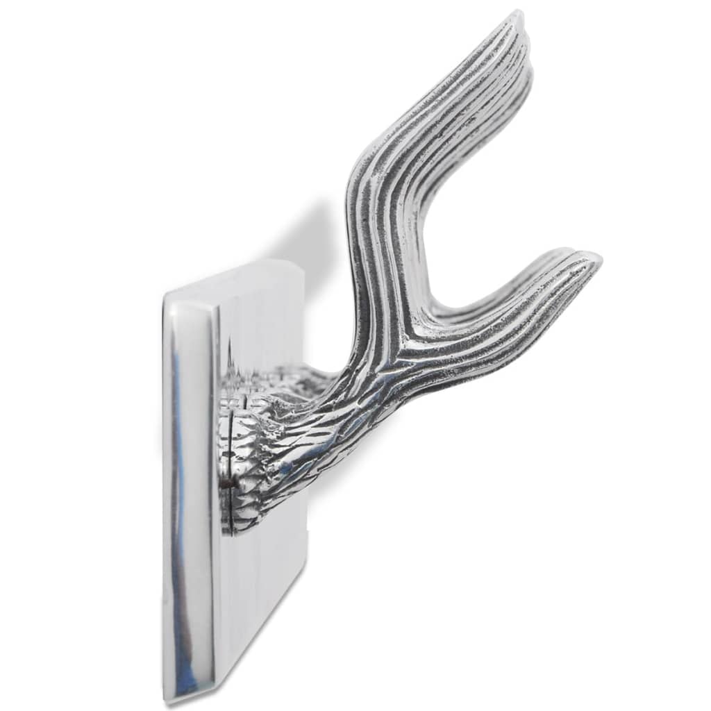 Coat Rack | Silver | Aluminium | Compact |  Decorative Inlays