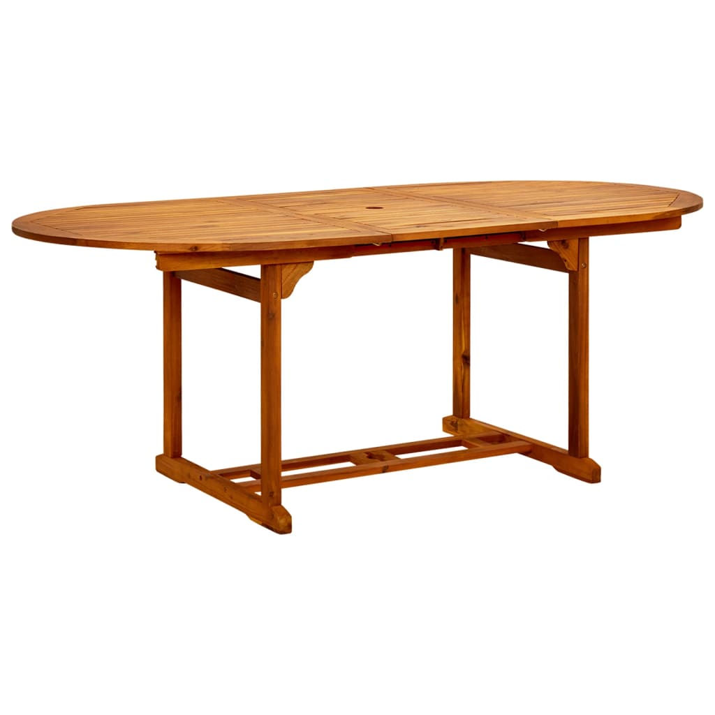 Garden Table (150-200)x100x75 cm Solid Acacia Wood