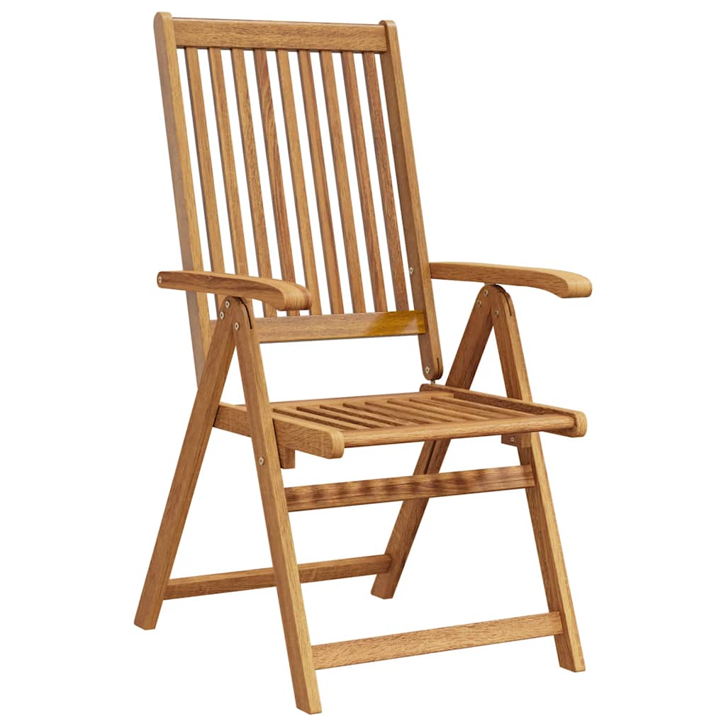 Folding Chairs 2 pcs Solid Acacia Wood Brown
