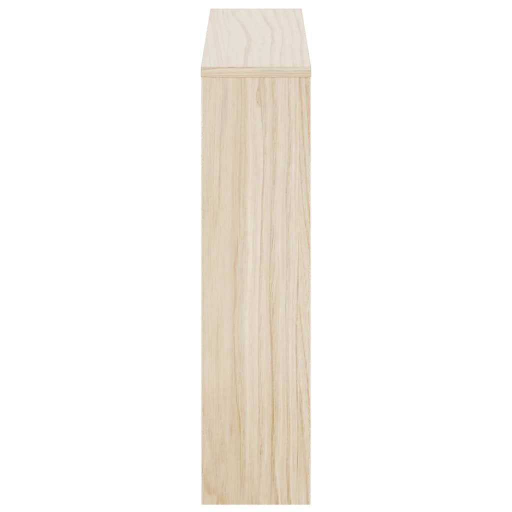 Shoe Cabinet 2-Layer Mirror Oak 63x17x67 cm