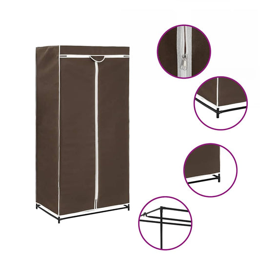 Wardrobe Brown 75x50x160 cm