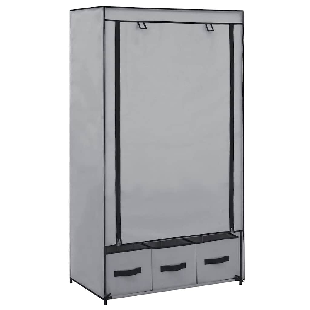 Wardrobe Grey 87x49x159 cm Fabric