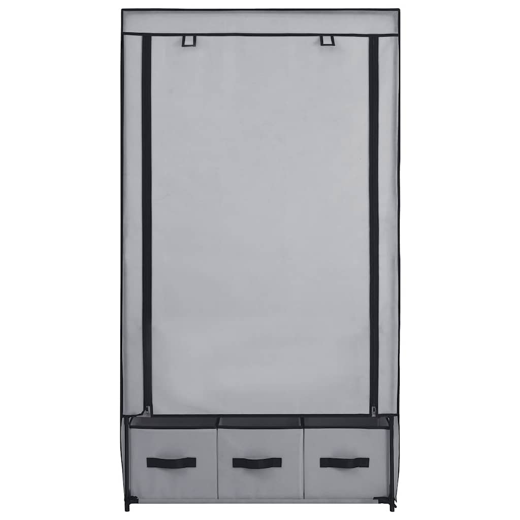 Wardrobe Grey 87x49x159 cm Fabric