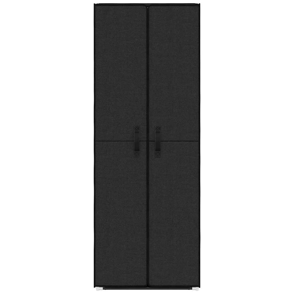 Shoe Cabinet Black 60x30x166 cm Fabric