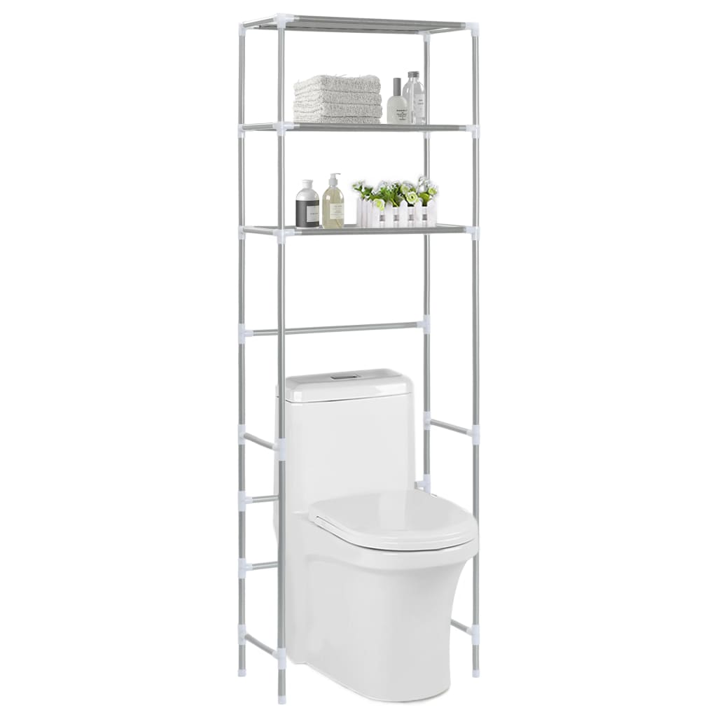 Storage Rack Over Toilet | Silver
