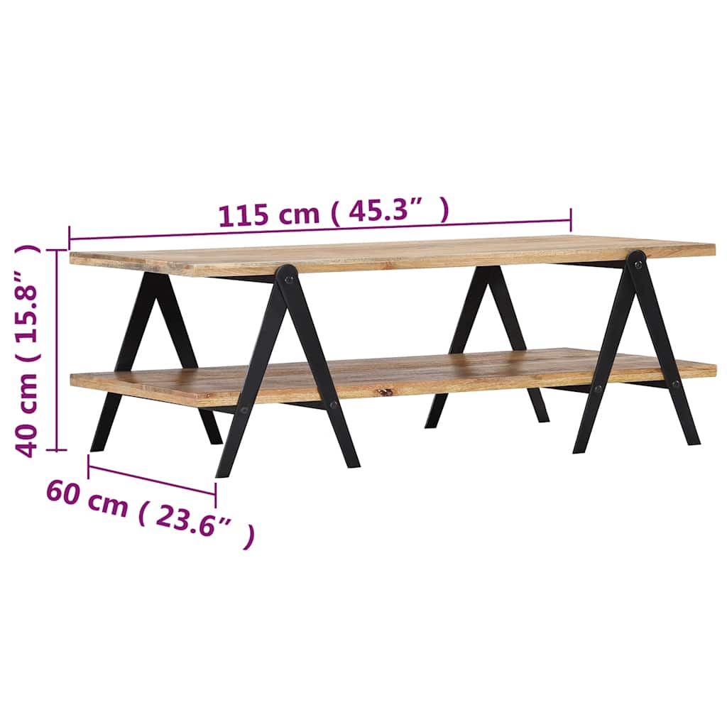 Coffee Table 115x60x40 cm Solid Mango Wood