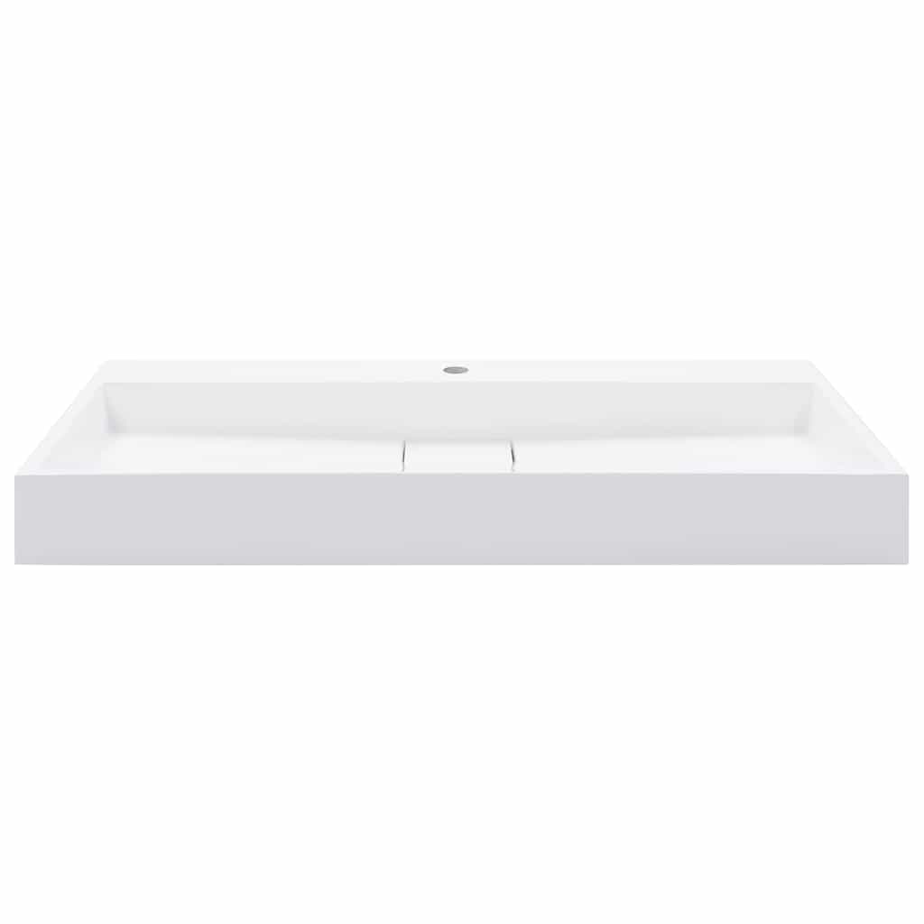 144066 vidaXL Wash Basin 100x46x11 cm Mineral Cast/Marble Cast White