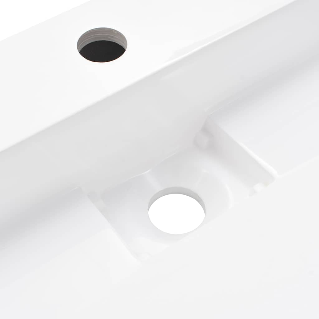 144066 vidaXL Wash Basin 100x46x11 cm Mineral Cast/Marble Cast White