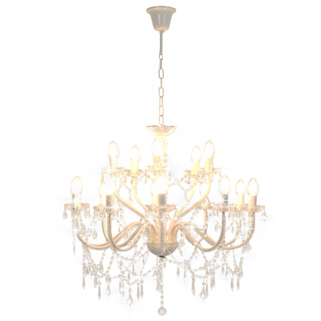 Chandelier | White (frame) + Transparent (beads)
