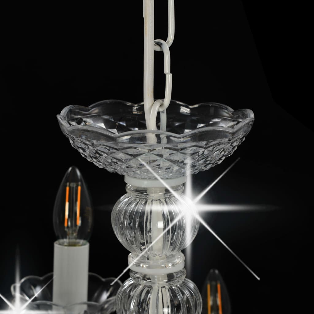 Chandelier | White (frame) + Transparent (beads)