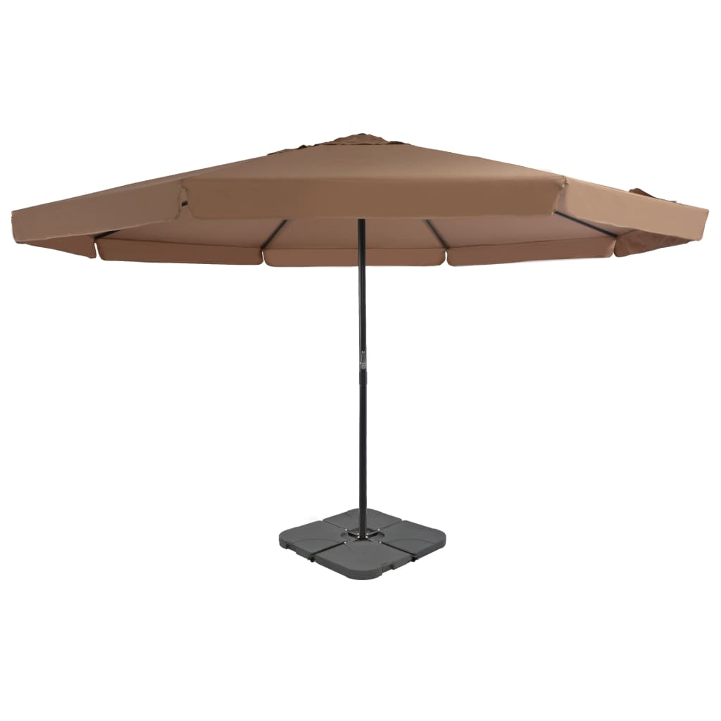 Garden Parasol | Taupe, Black | Aluminium, Steel, Plastic | Large