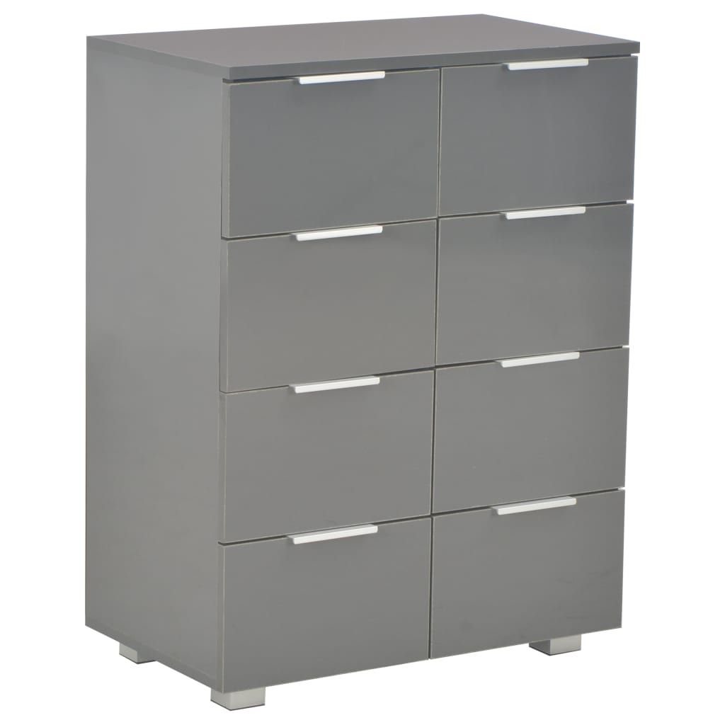Sideboard | High Gloss Grey | Engineered wood | Medium | Sideboard