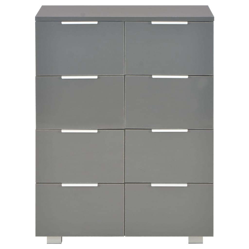 Sideboard | High Gloss Grey | Engineered wood | Medium | Sideboard