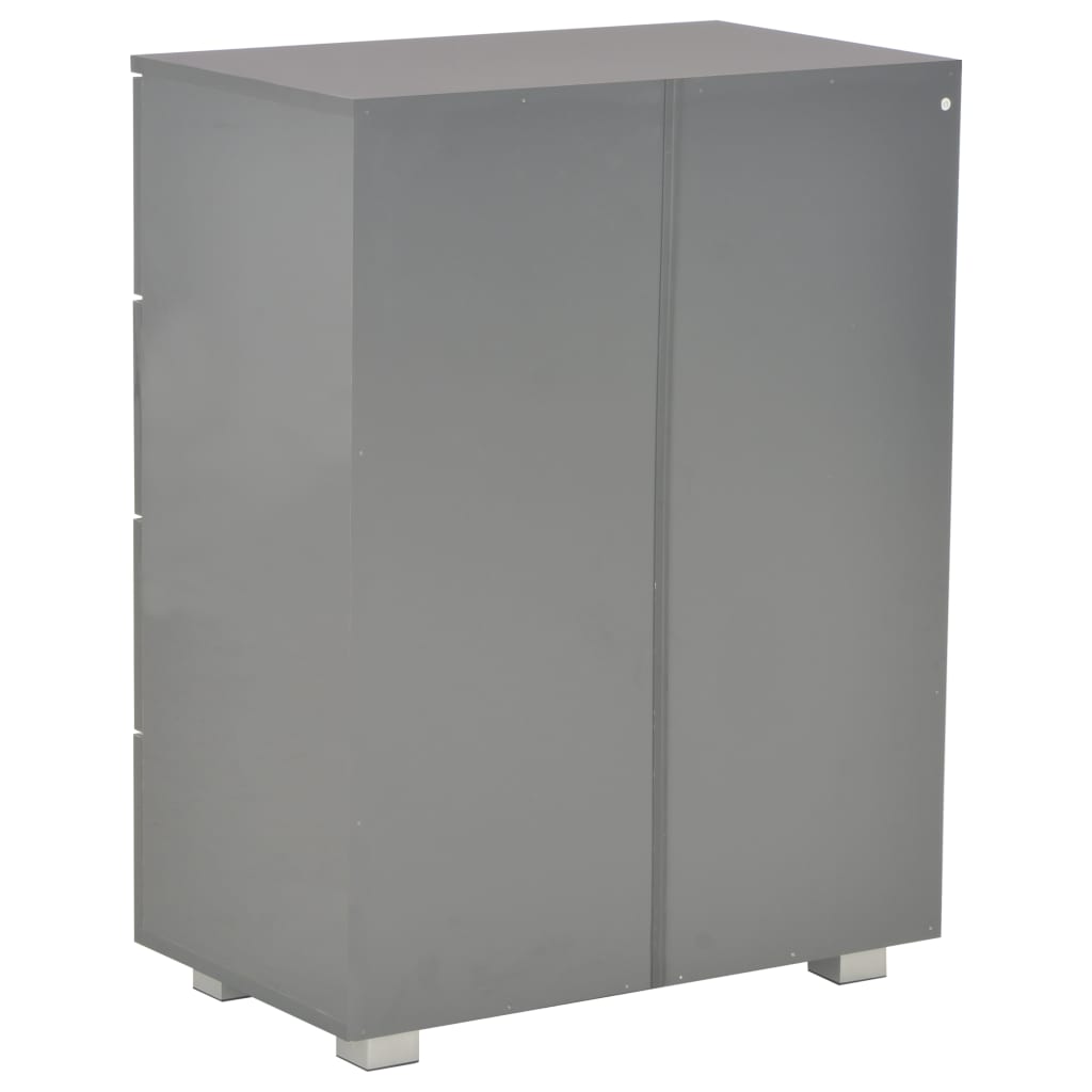 Sideboard | High Gloss Grey | Engineered wood | Medium | Sideboard