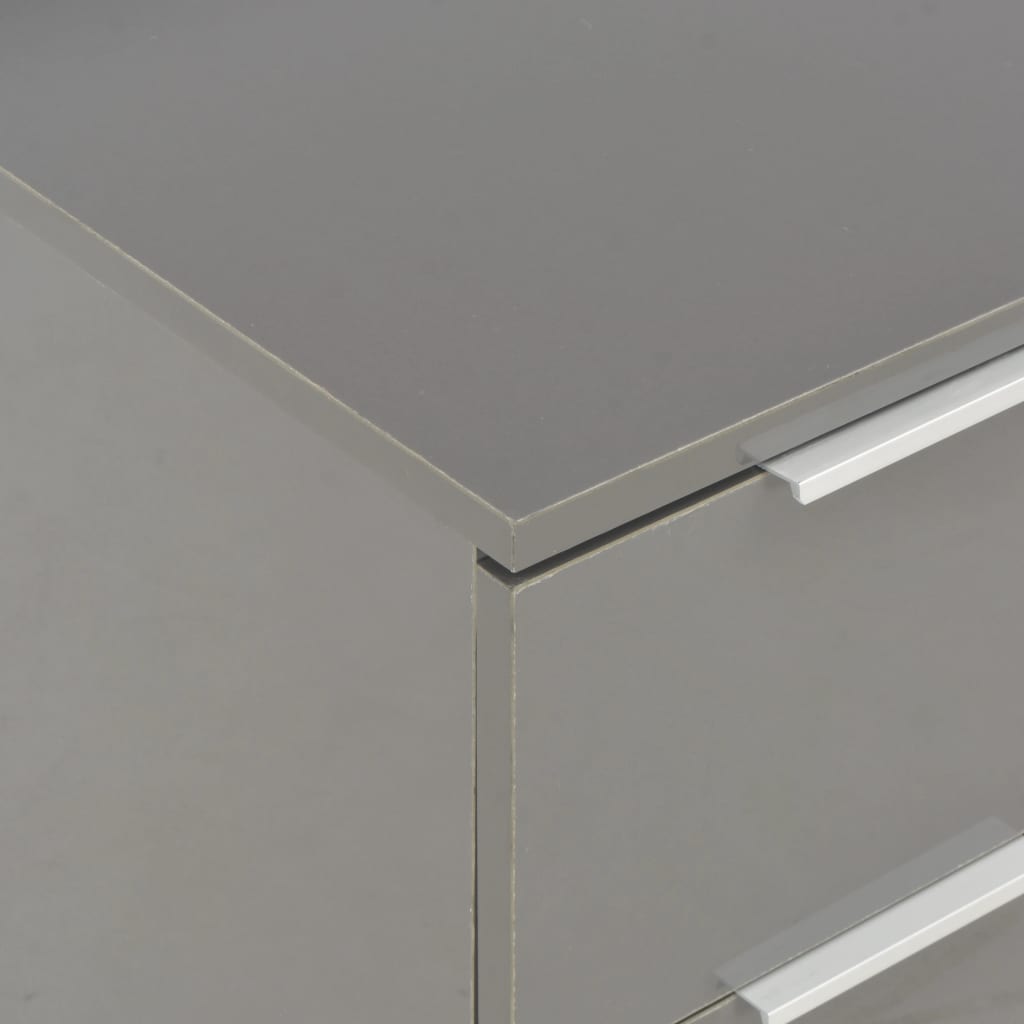 Sideboard | High Gloss Grey | Engineered wood | Medium | Sideboard