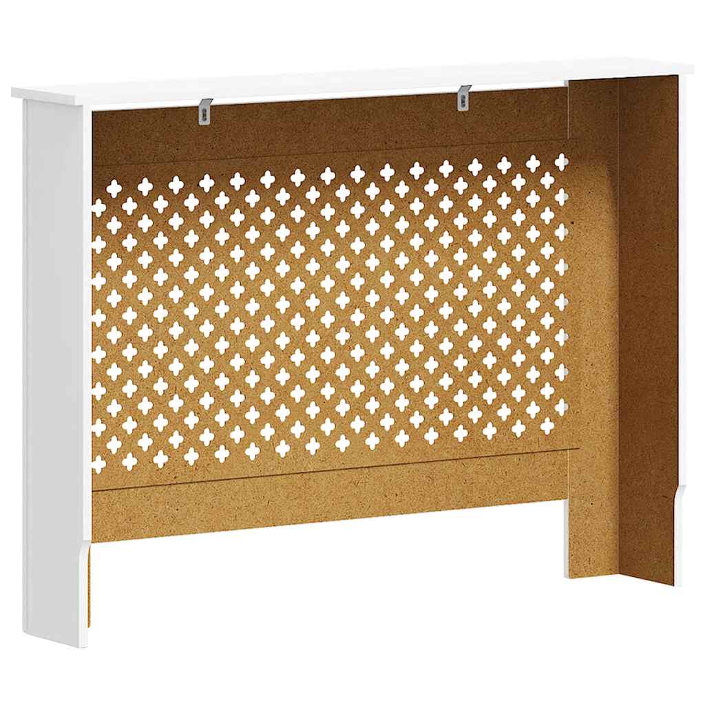 Radiator Cover White 112x19x81.5 cm MDF