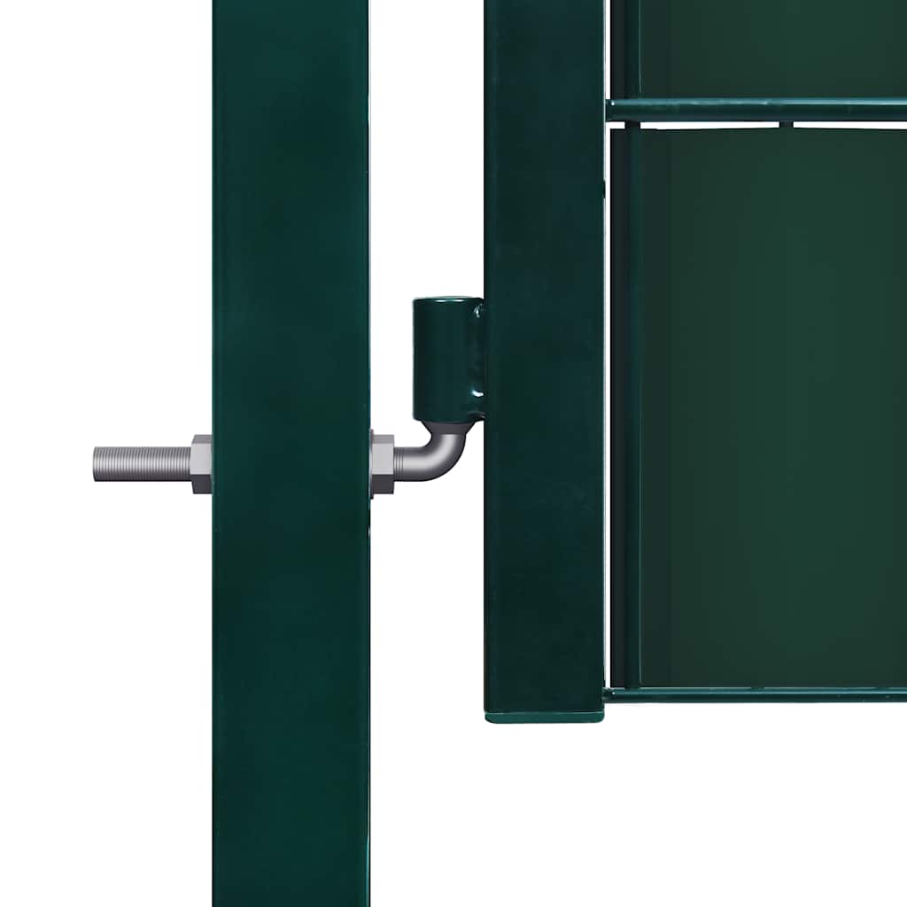 Fence Gate PVC and Steel 100x164 cm Green