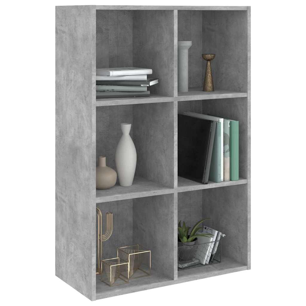 Book Cabinet | Concrete grey | Engineered wood | 66x30x98 cm