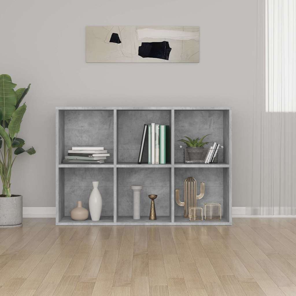 Book Cabinet | Concrete grey | Engineered wood | 66x30x98 cm