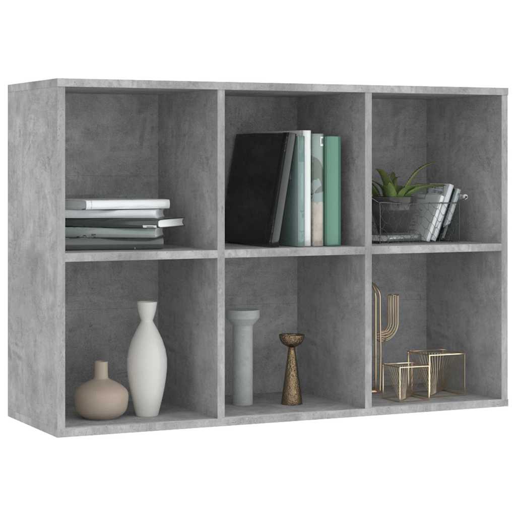 Book Cabinet | Concrete grey | Engineered wood | 66x30x98 cm