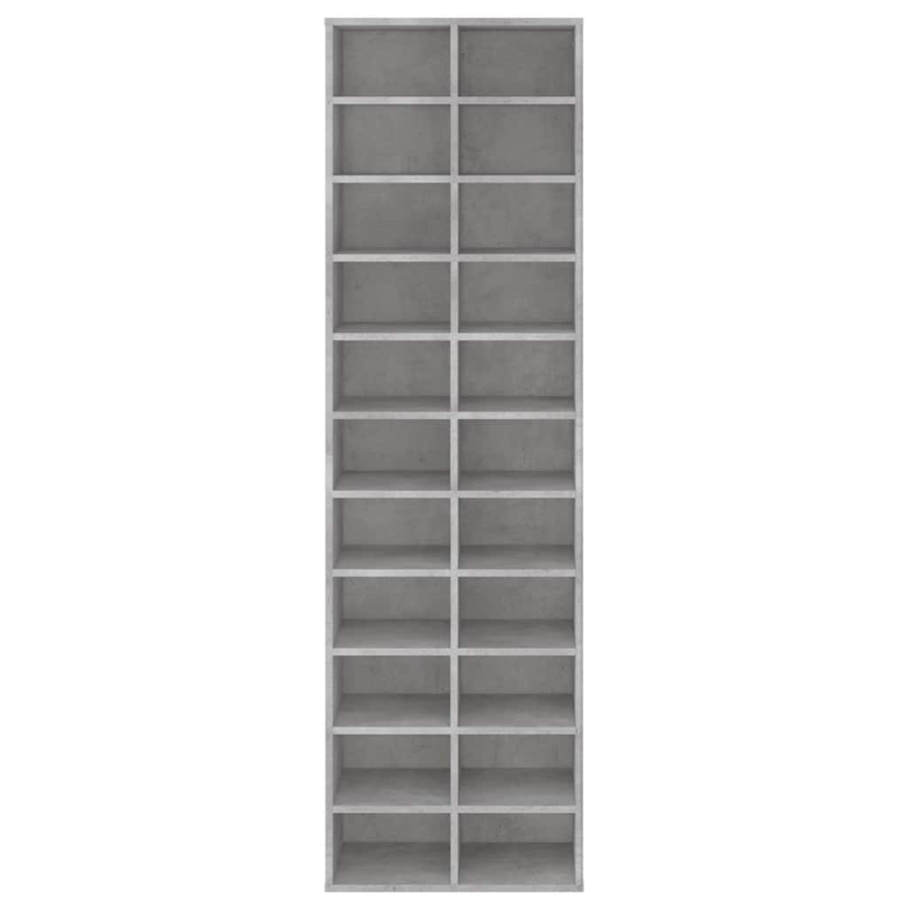 Shoe Cabinet Concrete Grey 54x34x183 cm Engineered Wood