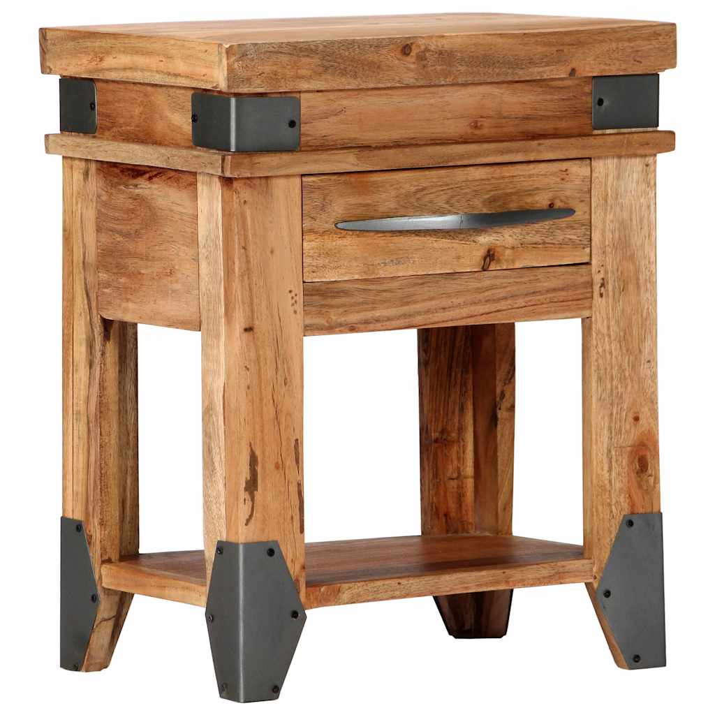 Bedside Cabinet | Natural Wood | Solid Acacia wood | 40 x 30 x 51 cm