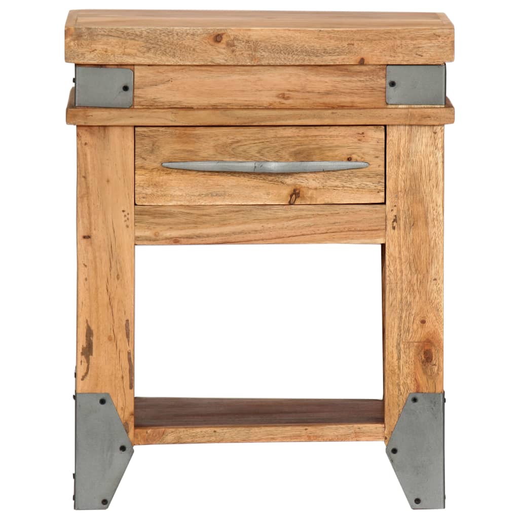 Bedside Cabinet | Natural Wood | Solid Acacia wood | 40 x 30 x 51 cm