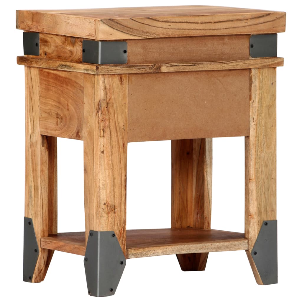 Bedside Cabinet | Natural Wood | Solid Acacia wood | 40 x 30 x 51 cm