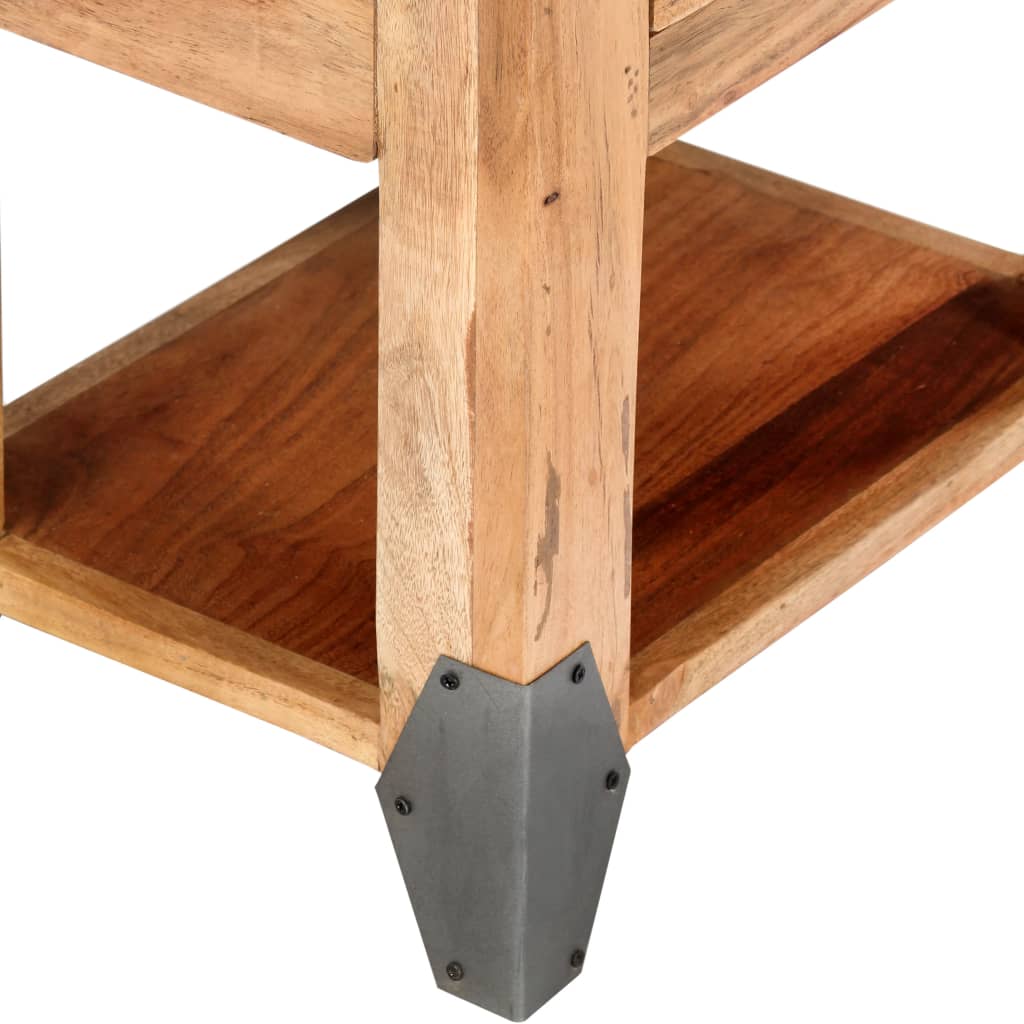 Bedside Cabinet | Natural Wood | Solid Acacia wood | 40 x 30 x 51 cm