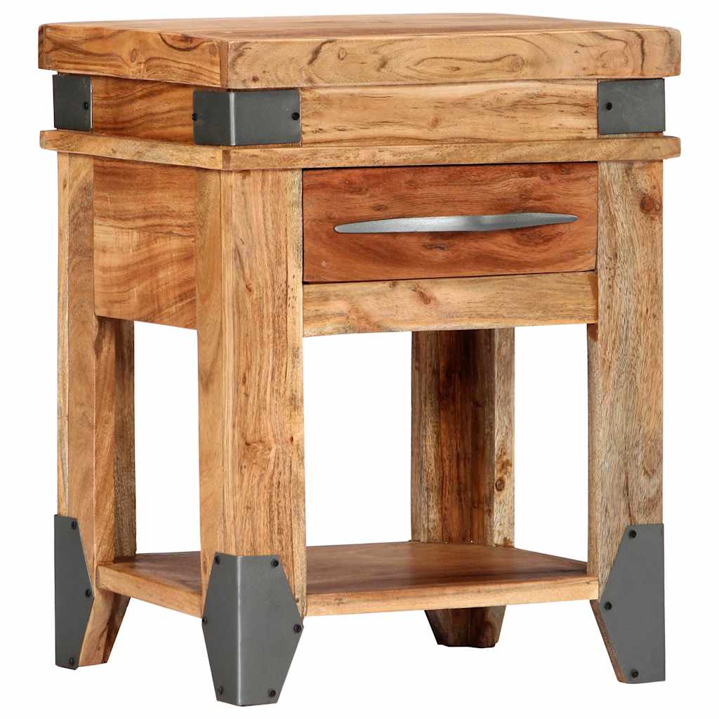 Bedside Cabinet | Natural Wood | Solid Acacia wood | 40 x 30 x 51 cm
