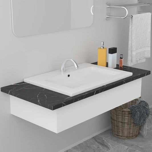 145061 vidaXL Built-in Basin 61x39,5x18,5 cm Ceramic White